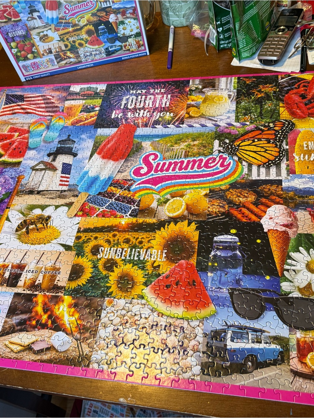 White Mountain I Love Summer 1000-Piece Jigsaw Puzzle - Picture 2 of 2